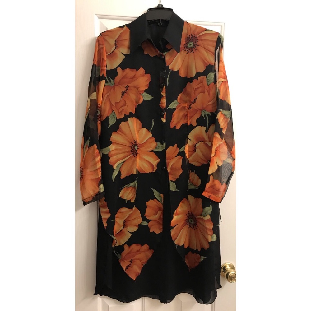 Floral Sheer Dress Top